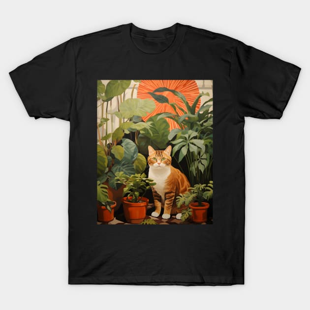 Purrfect Harmony: Cats and Plants T-Shirt by KittyStampedeCo